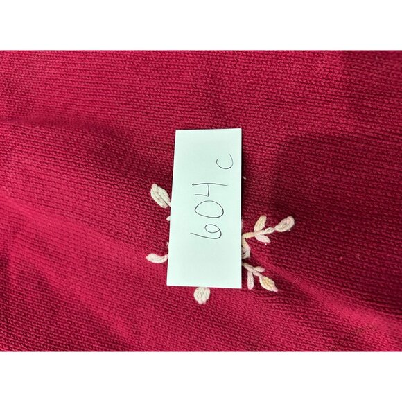 Sonoma Life Style Full Zip Cardigan Sweater Red Plus Sz 2X Snowflakes Holiday - Picture 9 of 10